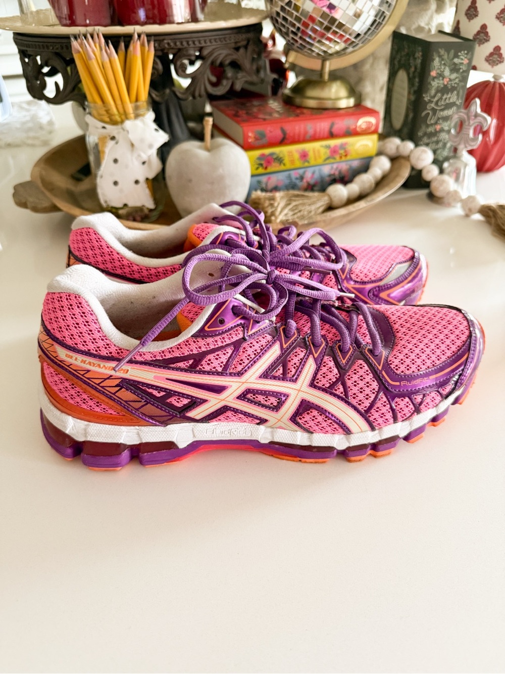 ASICS Pink and Purple Women's Running Sneakers